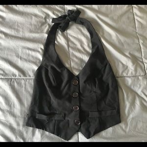 Black Halter Vest